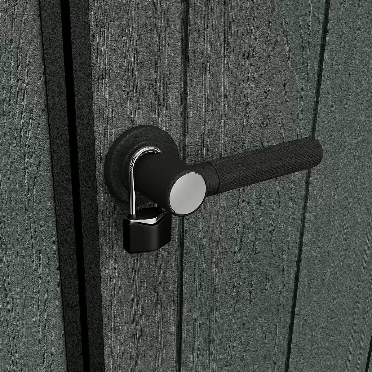 Keter 9x 7 Cortina Heavy Duty Plastic Pent Shed – Dark Green - Image 4