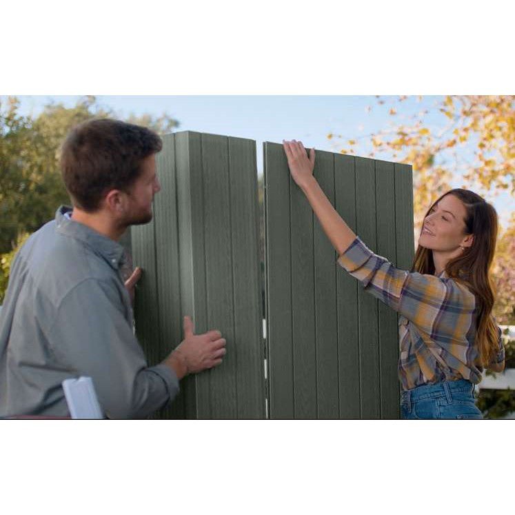 Keter 6×8 Darwin Heavy Duty Plastic Garden Shed – Green - Image 3