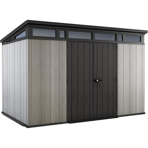 Keter 11x 7 Artisan Heavy Duty Plastic Pent Shed – Grey
